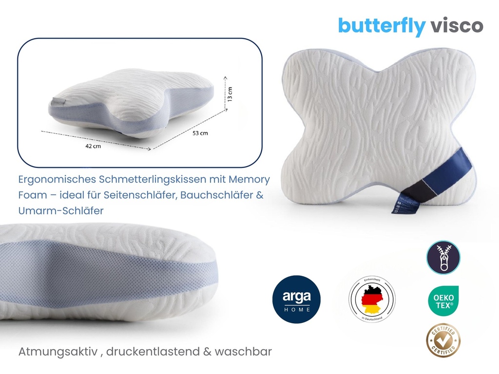 AH Butterfly Visco – Seitenschläferkissen